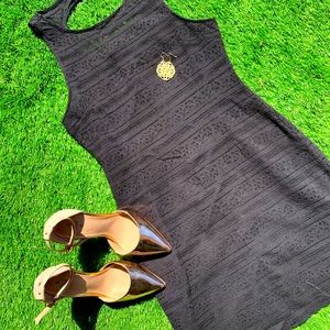 Jack black dress with lace overlay and cut out in the back